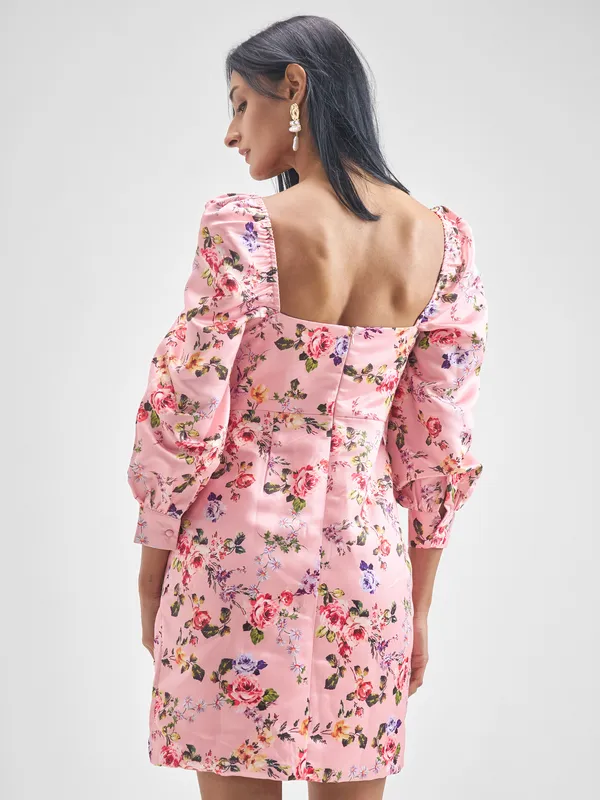 Tokyo Talkies Women Pink Printed Bodycon Dress