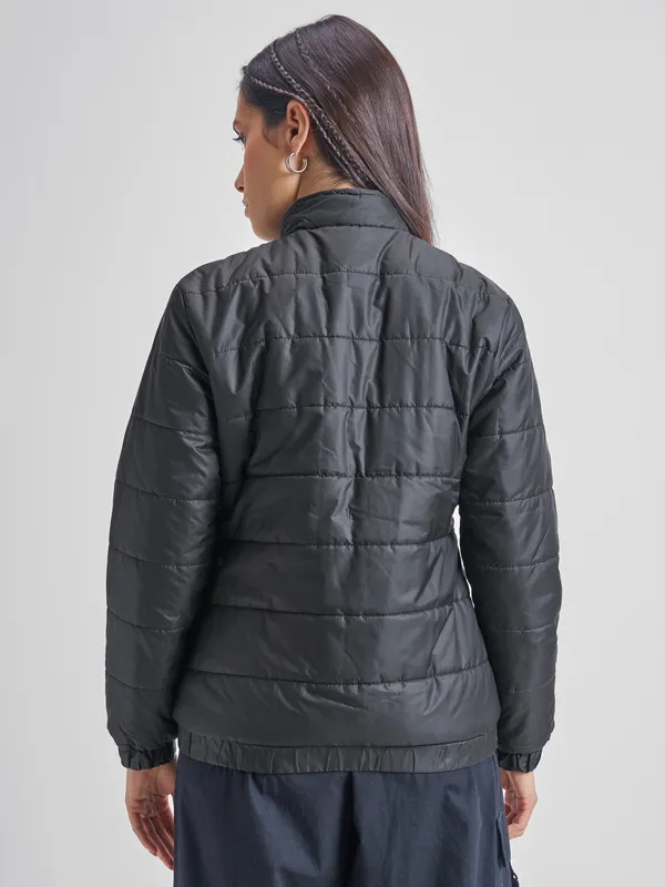 Tokyo Talkies Women Black Puffer Jacket