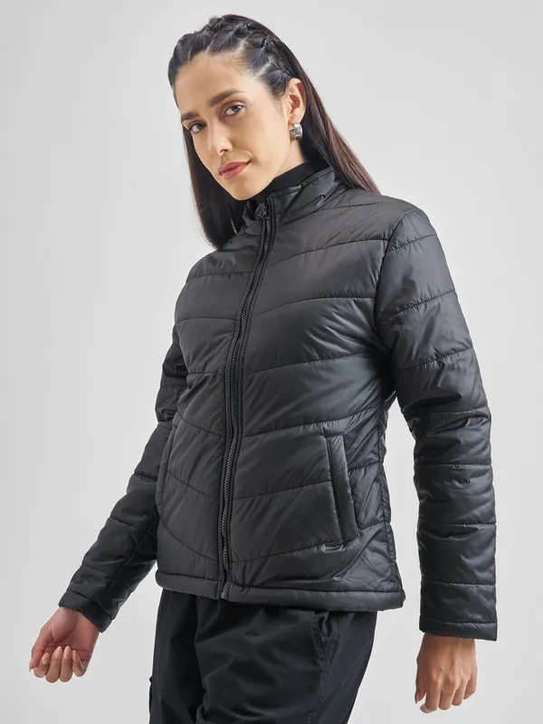 Tokyo Talkies Women Black Puffer Jacket