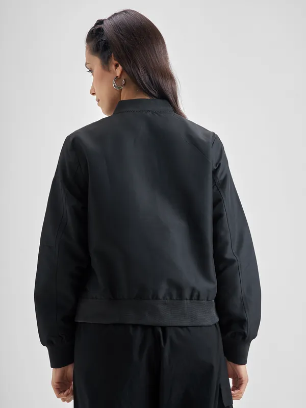  Tokyo Talkies Women Black Bomber Jackets