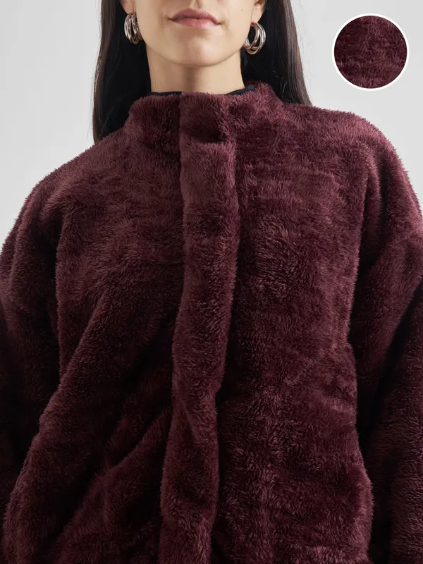 Tokyo Talkies Women Brown Open Front Jacket