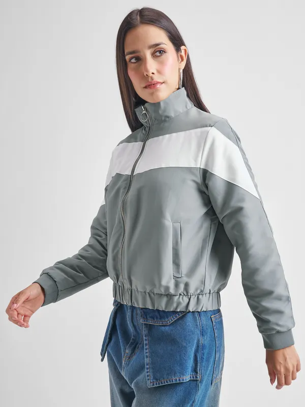 Women Colourblocked Jacket