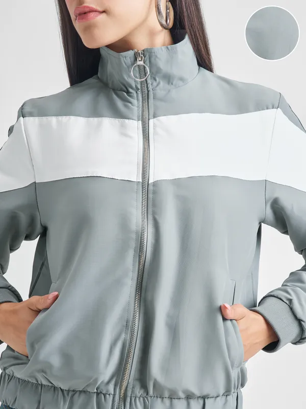 Women Colourblocked Jacket