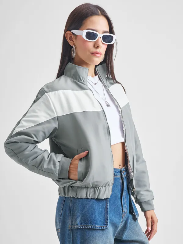 Women Colourblocked Jacket