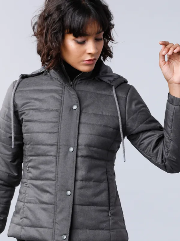 Tokyo Talkies Women Black Puffer Jacket