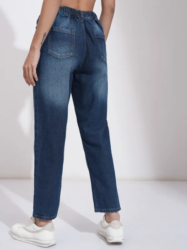 Tokyo Talkies Women Blue Relaxed Fit Clean Look  Jeans