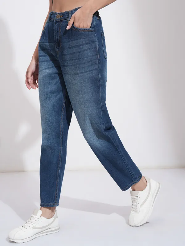 Tokyo Talkies Women Blue Relaxed Fit Clean Look  Jeans