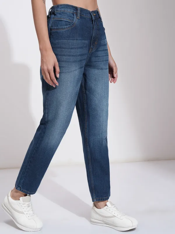 Tokyo Talkies Women Blue Relaxed Fit Clean Look  Jeans