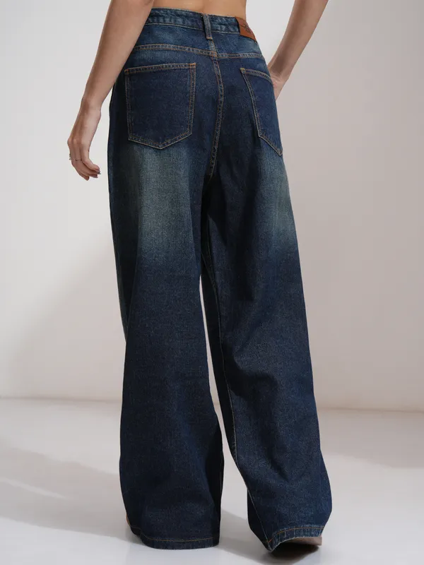 Tokyo Talkies Women Blue Baggy Jeans