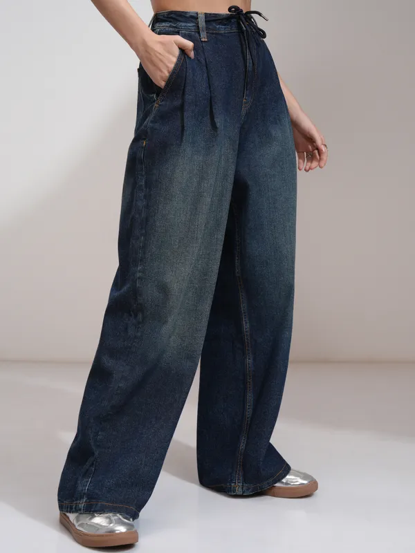 Tokyo Talkies Women Blue Baggy Jeans