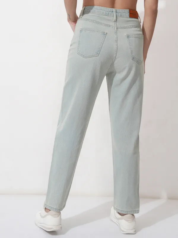 Tokyo Talkies Women Blue Mom Fit Stretchable Jeans