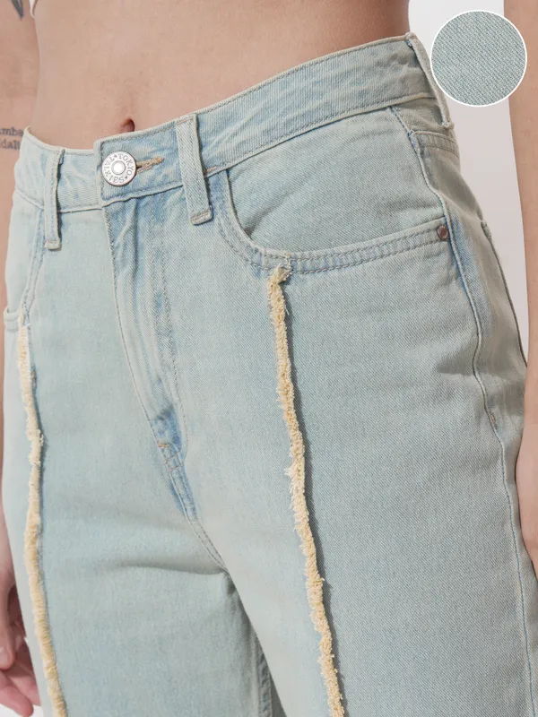 Tokyo Talkies Women Blue Mom Fit Stretchable Jeans