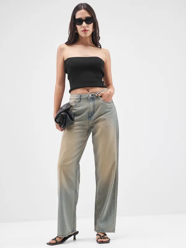 Street By Tokyo Talkies Women Blue Straight Fit Jeans