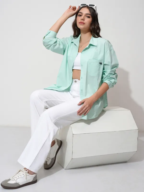 Tokyo Talkies Women White Bootcut Jeans