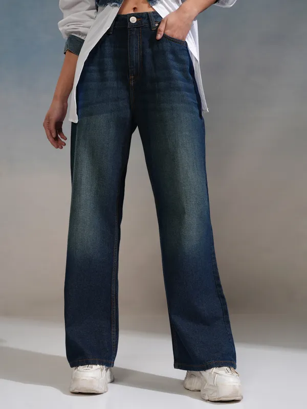 Tokyo Talkies Women Blue Flared Jeans