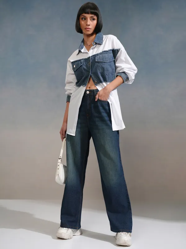 Tokyo Talkies Women Blue Flared Jeans