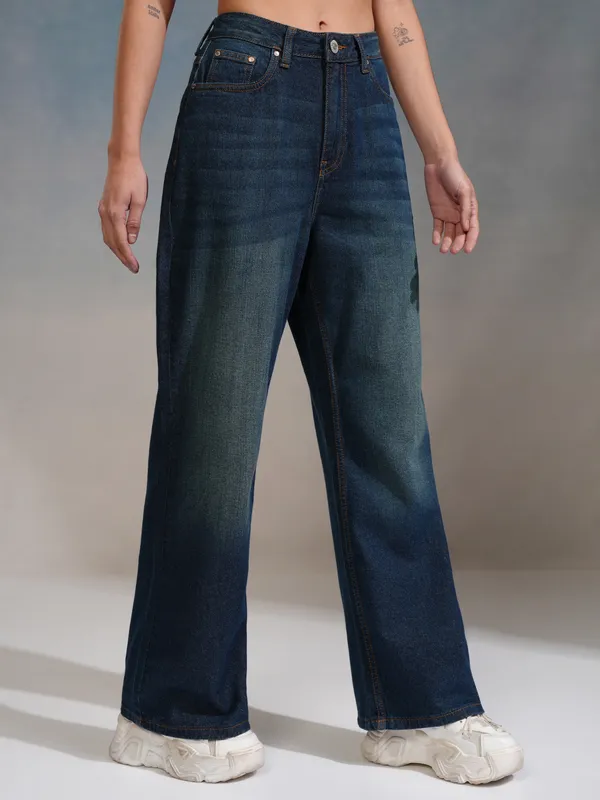 Tokyo Talkies Women Blue Flared Jeans