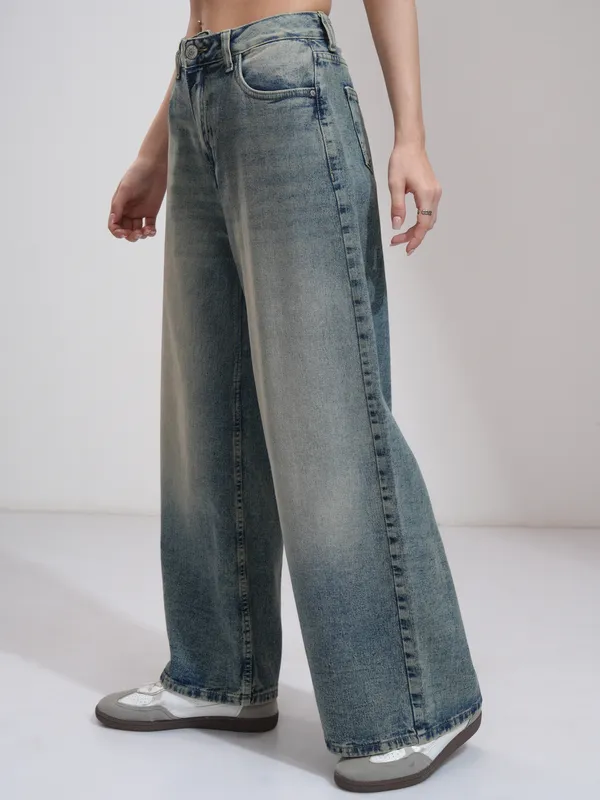 Tokyo Talkies Women Blue Baggy Jeans