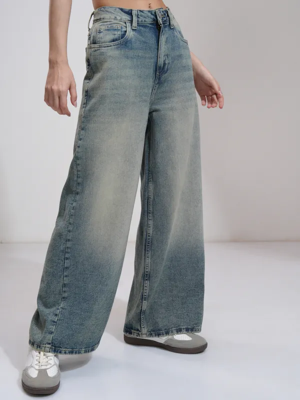 Tokyo Talkies Women Blue Baggy Jeans