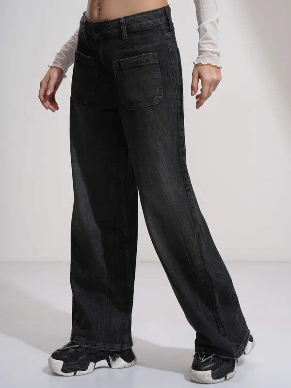 Tokyo Talkies Women Grey Bootcut Stretchable Jeans