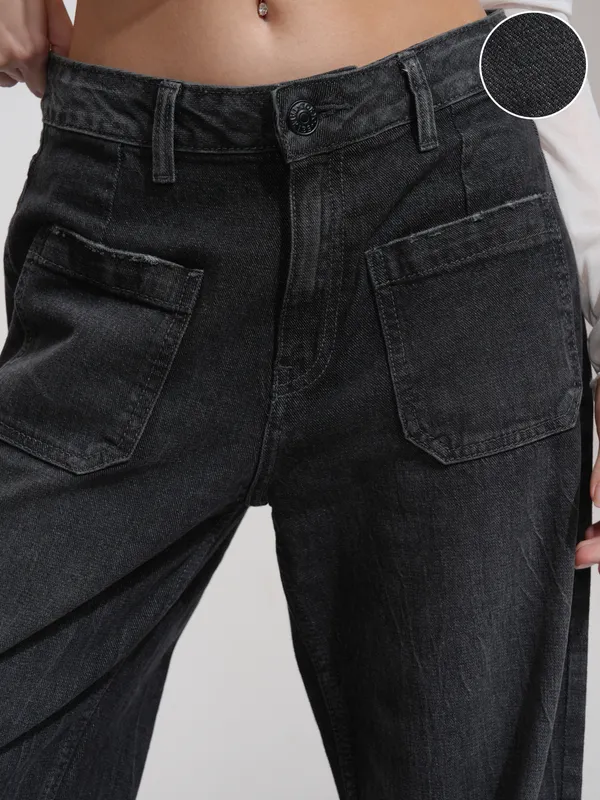 Tokyo Talkies Women Grey Bootcut Stretchable Jeans