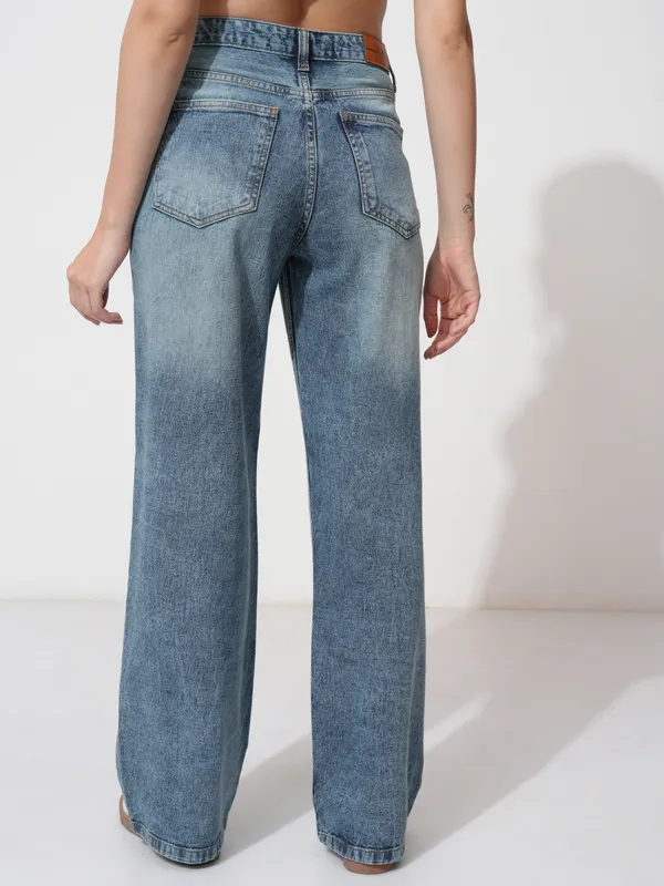 Tokyo Talkies Women Blue Straight Fit Non Stretchable Jeans
