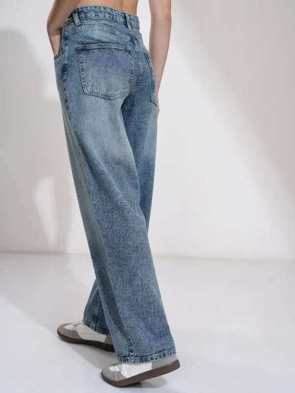 Tokyo Talkies Women Blue Wide Leg Jeans