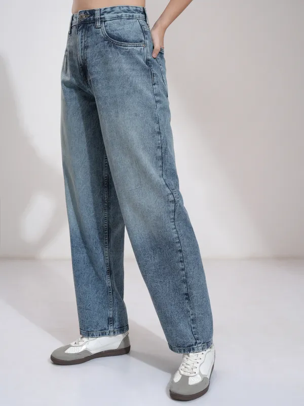 Tokyo Talkies Women Blue Wide Leg Jeans