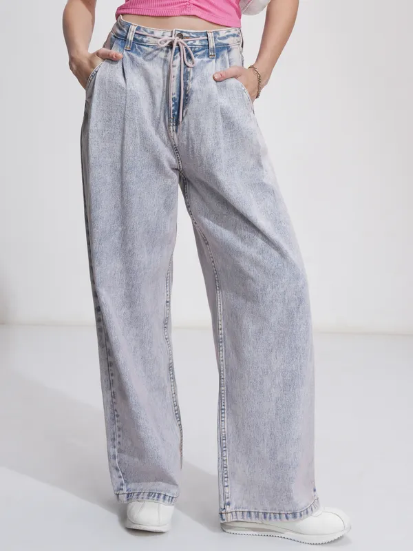 Tokyo Talkies Women Blue Baggy Stretchable Jeans