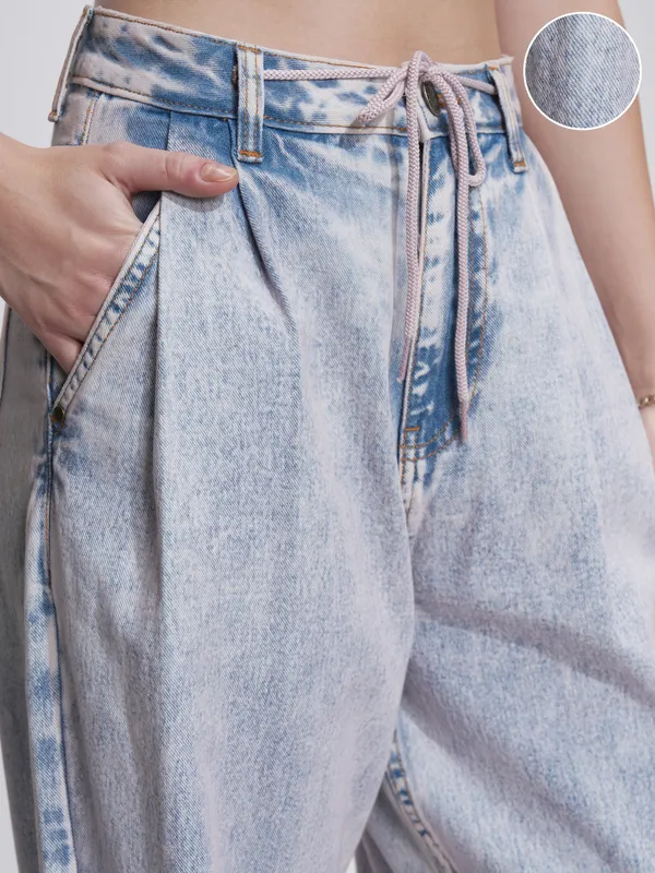 Tokyo Talkies Women Blue Baggy Stretchable Jeans