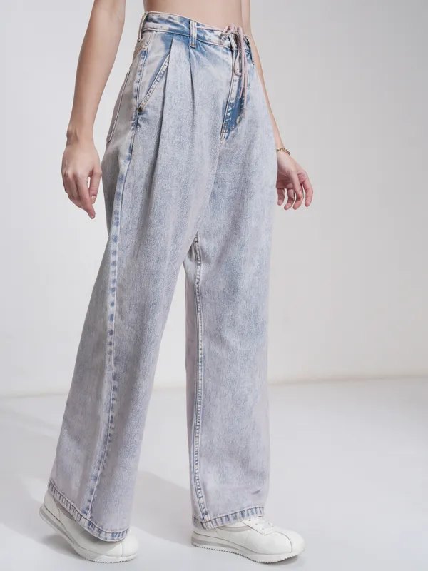 Tokyo Talkies Women Blue Baggy Stretchable Jeans