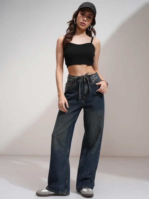 Tokyo Talkies Women Blue Flared Stretchable Jeans