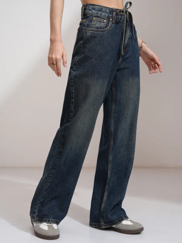 Tokyo Talkies Women Blue Flared Stretchable Jeans