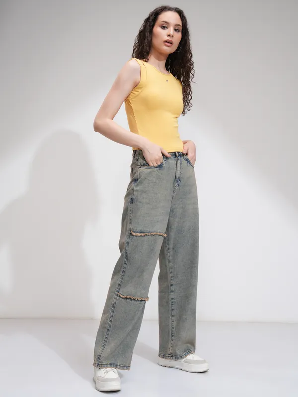 Tokyo Talkies Women Blue Flared Stretchable Jeans