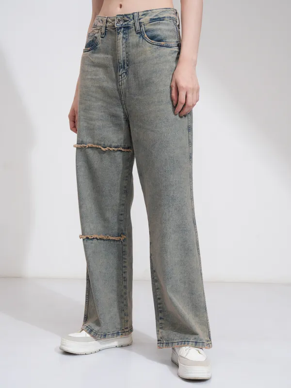 Tokyo Talkies Women Blue Flared Stretchable Jeans