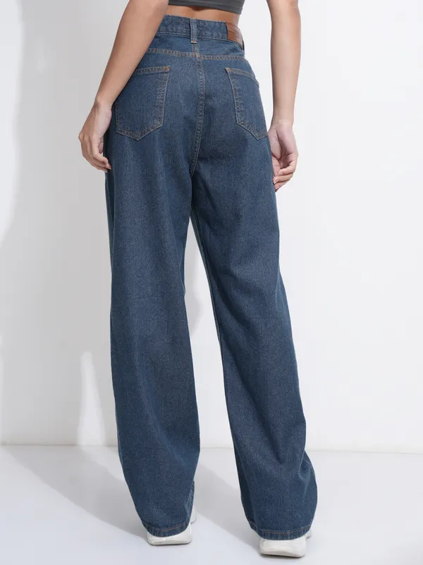 Tokyo Talkies Women Blue Wide Leg Stretchable Jeans