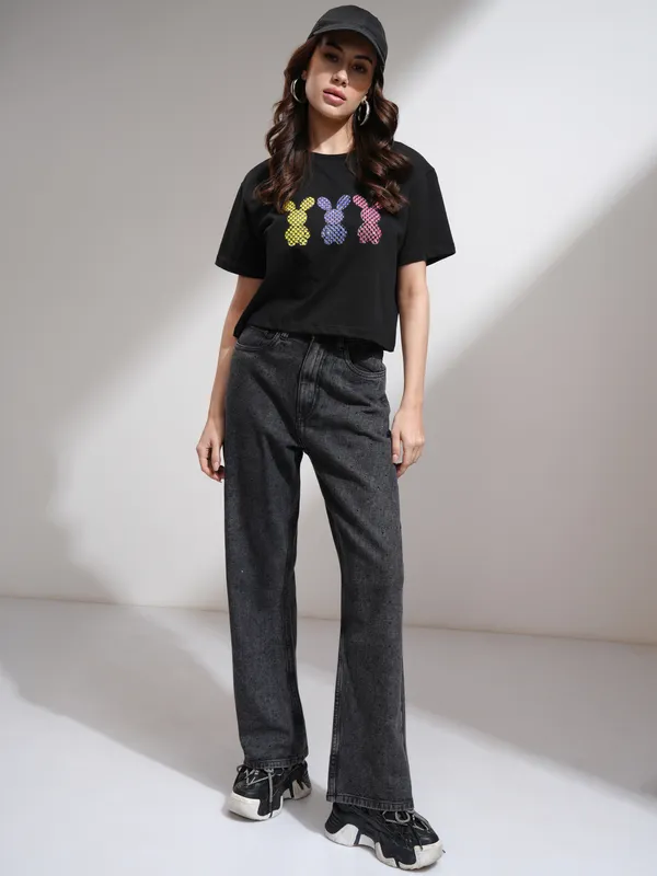 Tokyo Talkies Women Grey Dad Fit Stretchable Jeans