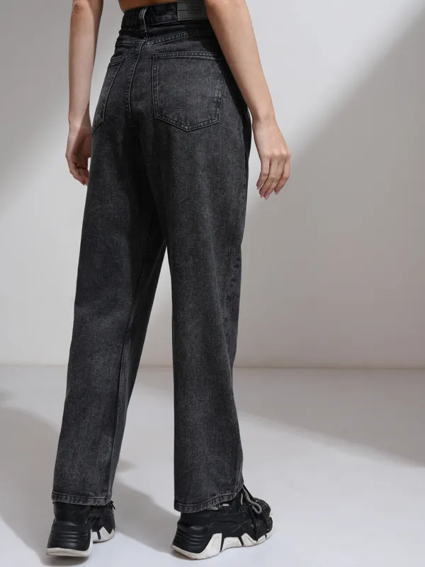 Tokyo Talkies Women Grey Dad Fit Stretchable Jeans