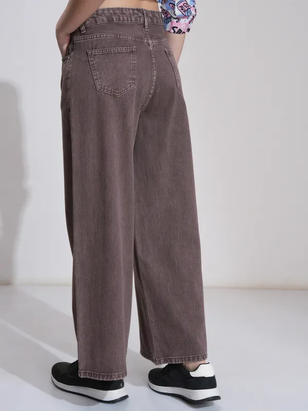 Tokyo Talkies Women Mauve Flared Stretchable Jeans