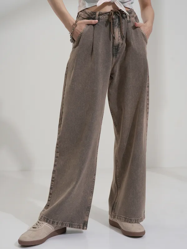 Tokyo Talkies Women Grey Baggy Stretchable Jeans