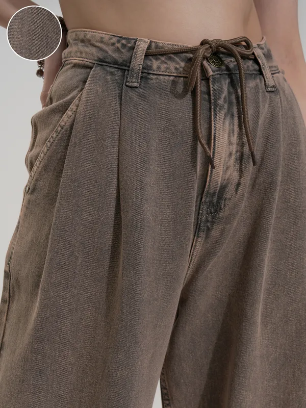 Tokyo Talkies Women Grey Baggy Stretchable Jeans