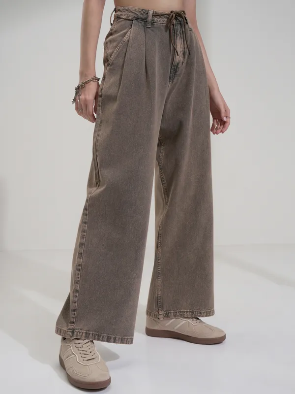 Tokyo Talkies Women Grey Baggy Stretchable Jeans