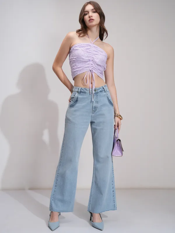 Tokyo Talkies Women Blue Bootcut Stretchable Jeans