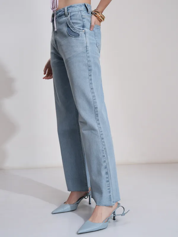 Tokyo Talkies Women Blue Bootcut Stretchable Jeans