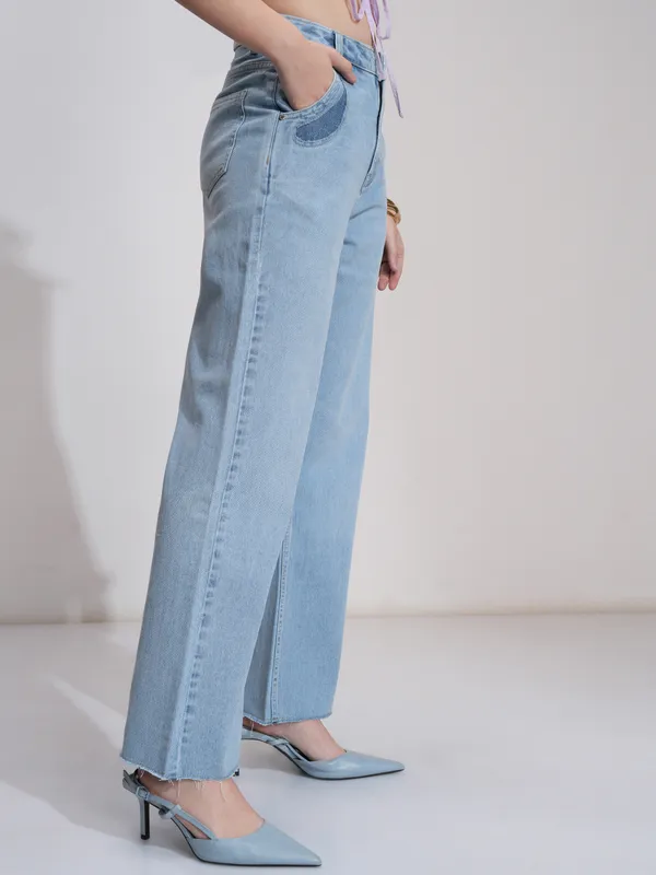 Tokyo Talkies Women Blue Bootcut Stretchable Jeans