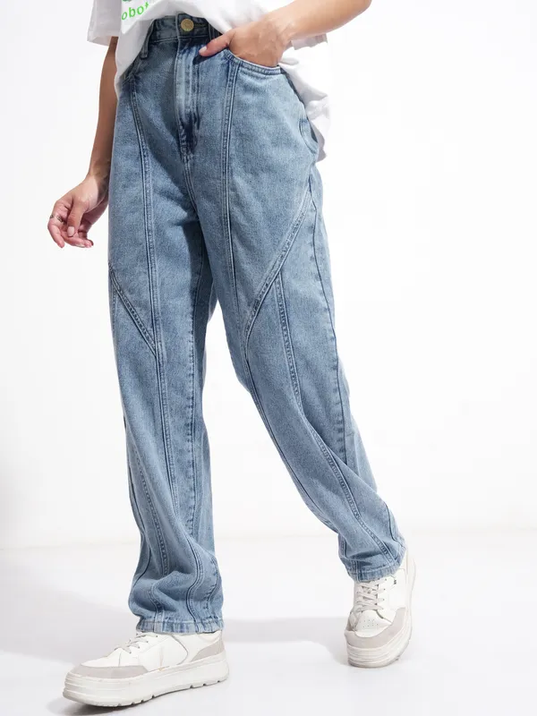 Tokyo Talkies Women Blue Relaxed Fit Stretchable Jeans