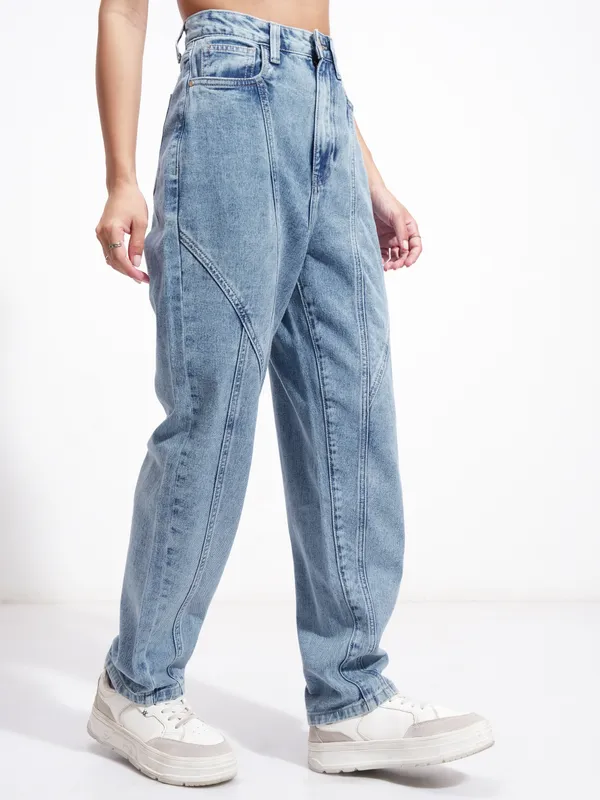 Tokyo Talkies Women Blue Relaxed Fit Stretchable Jeans