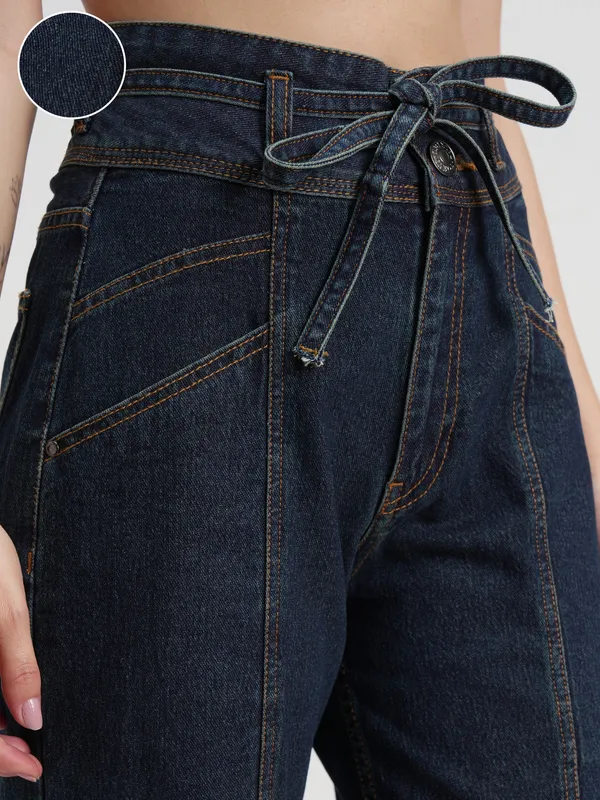 Tokyo Talkies Women Blue Bootcut Stretchable Jeans