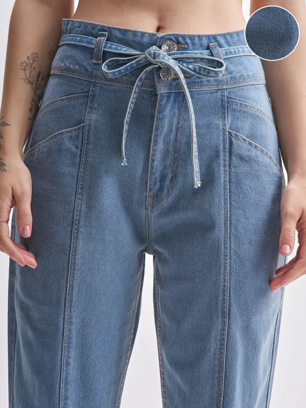 Tokyo Talkies Women Blue Bootcut Stretchable Jeans