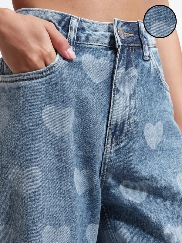 Tokyo Talkies Women Blue Dad Fit Stretchable Jeans